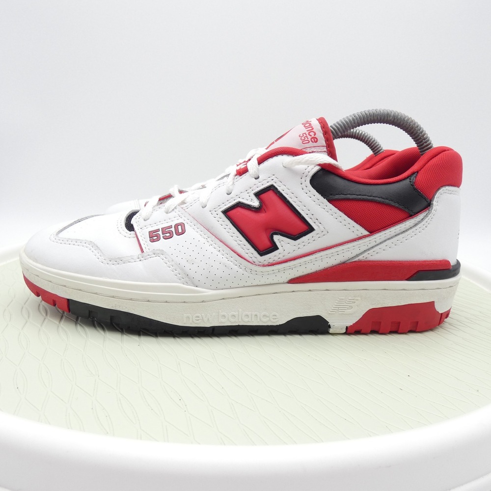 New Balance 550 White Red Black Mens Sneakers BB550SE1 Low Top Shoes Size 10